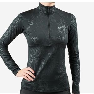 Nike size L Royal print warm 1/4 zip pullover